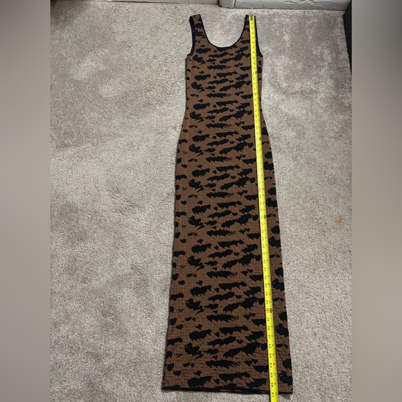 Nanushka Brown and Black Bodycon Maxi Dress - Picture 4 of 9